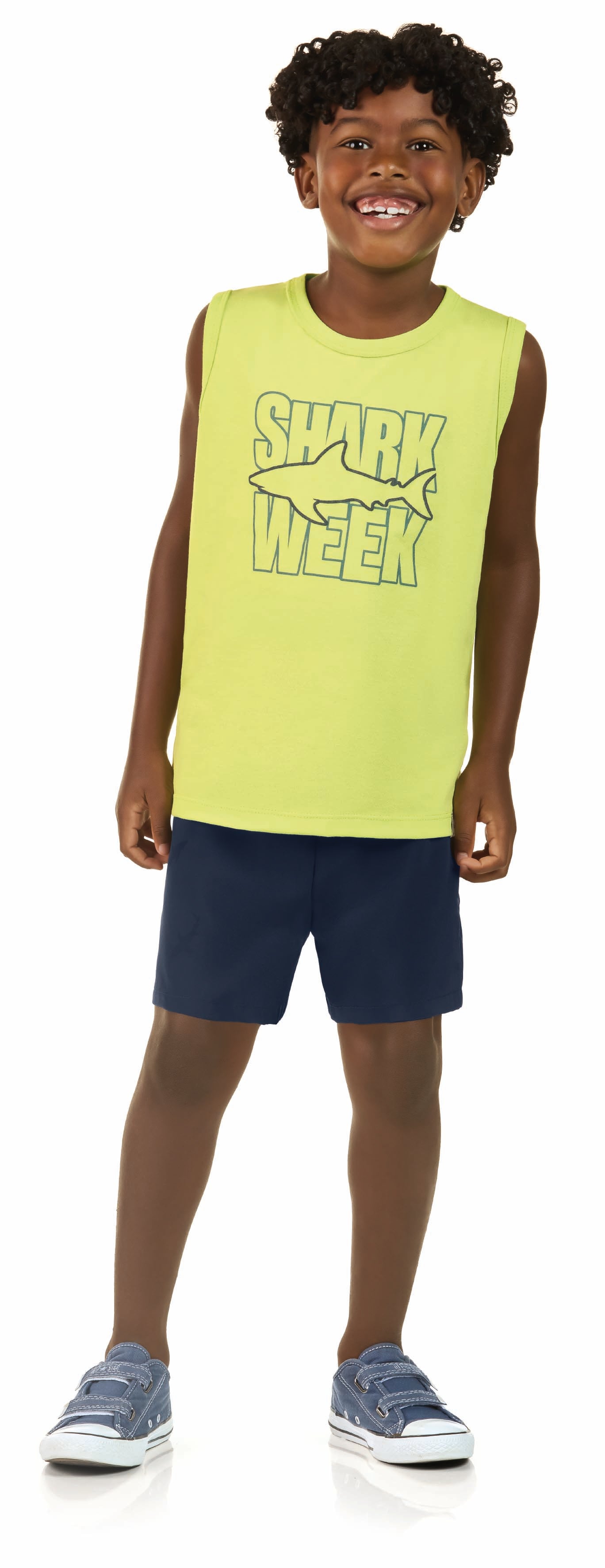 Conjunto Infantil Masculino Kaiani Shark Week - conforto e estilo para o dia a dia