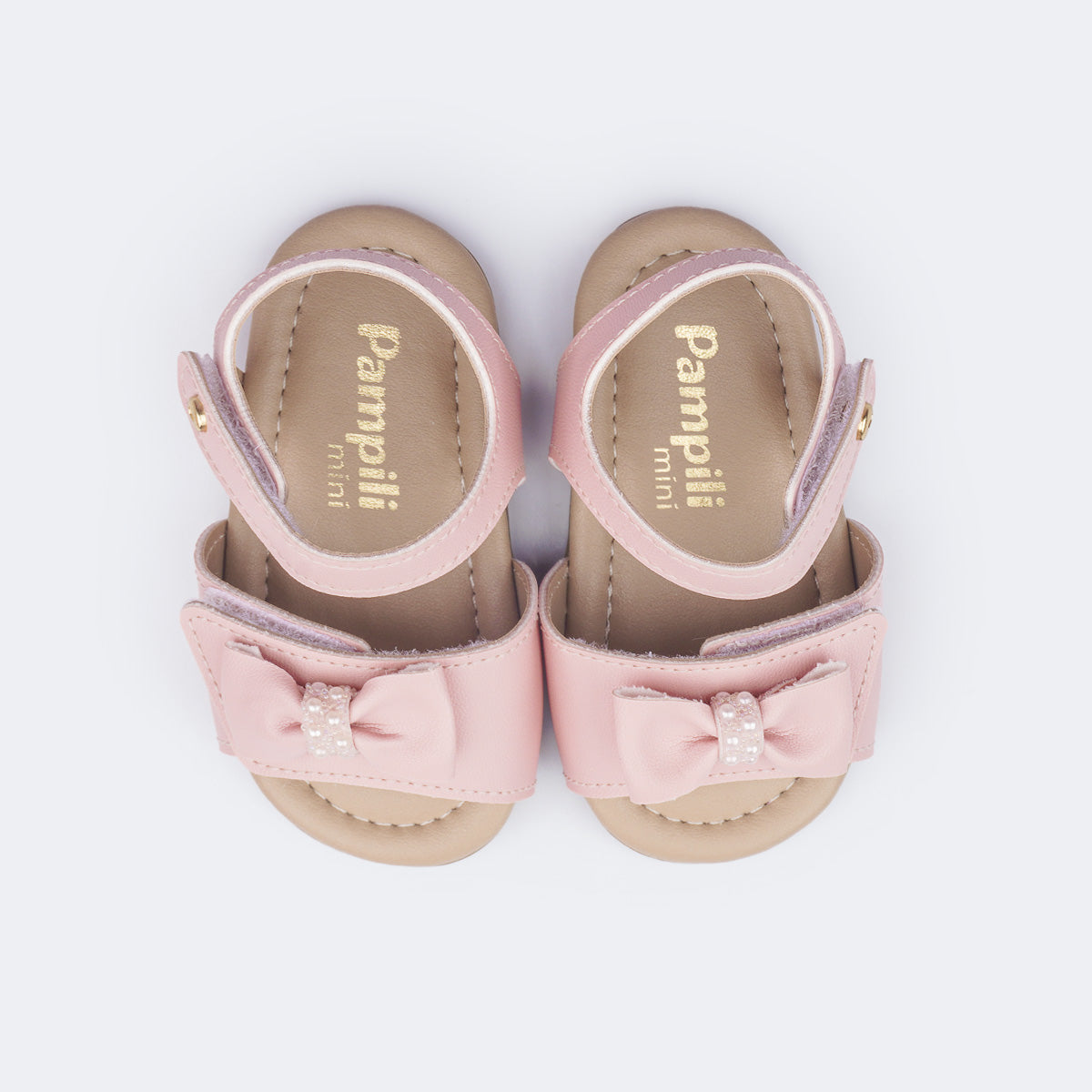 Sandália de Bebê Pampili Nana Laço com Pérolas