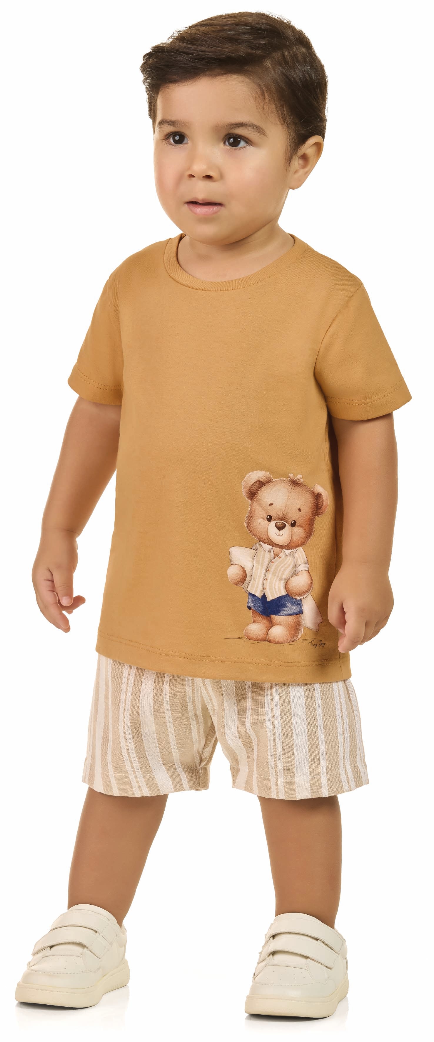 Conjunto Infantil Masculino Tiny Joy Ursinho – conforto e fofura para o dia a dia