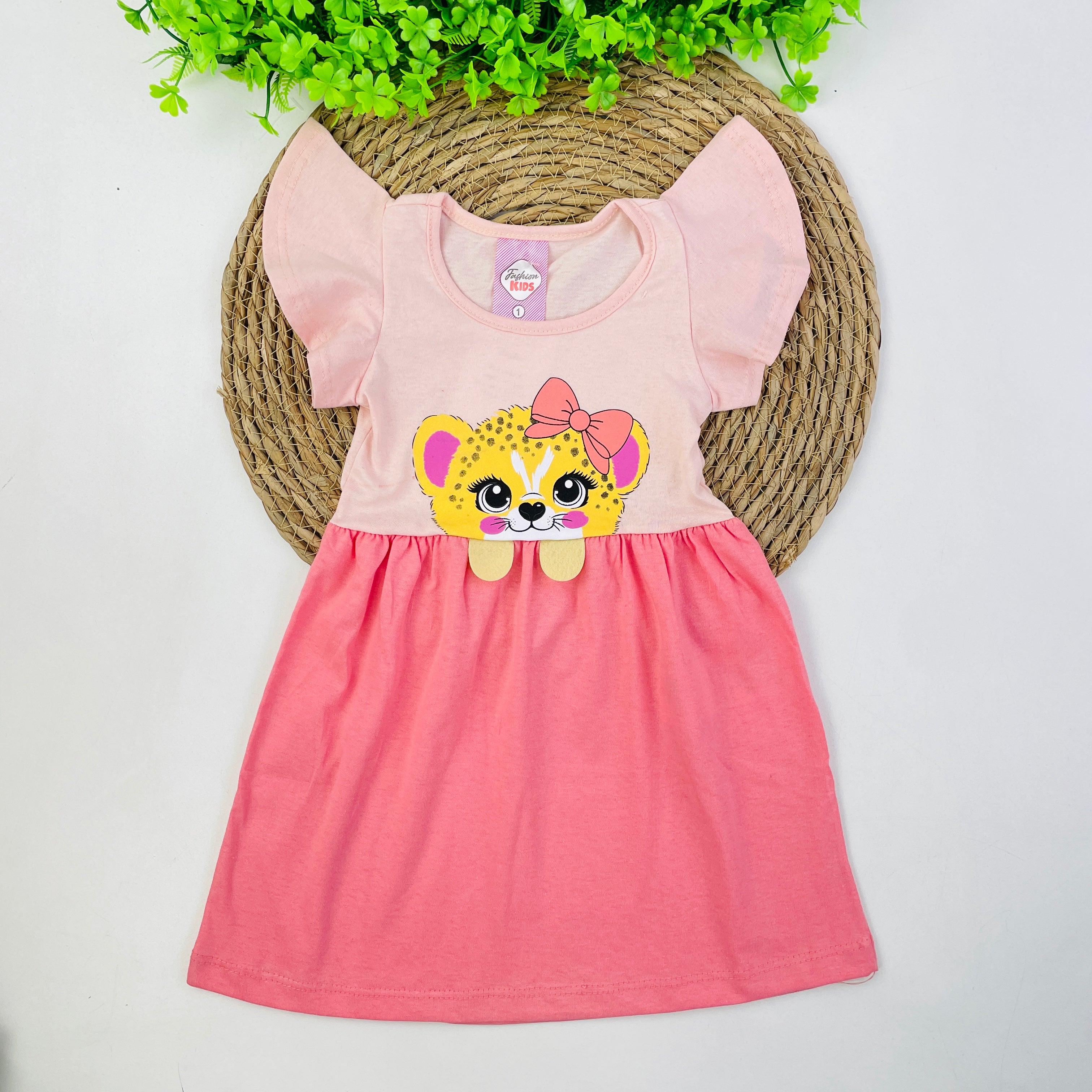 Vestido Fashion Kids Infantil Menina Oncinha