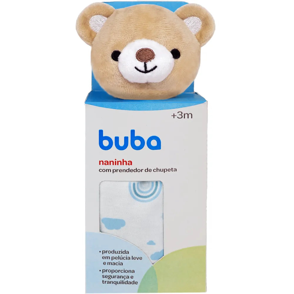 Naninha Infantil Buba Bichinhos com Prendedor de Chupeta
