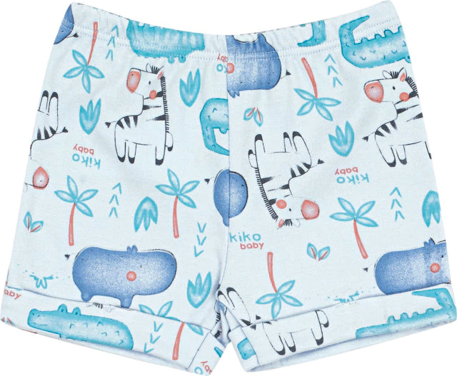 Conjunto Bebê Masculino Kiko Baby Safari - Body e Short estampado