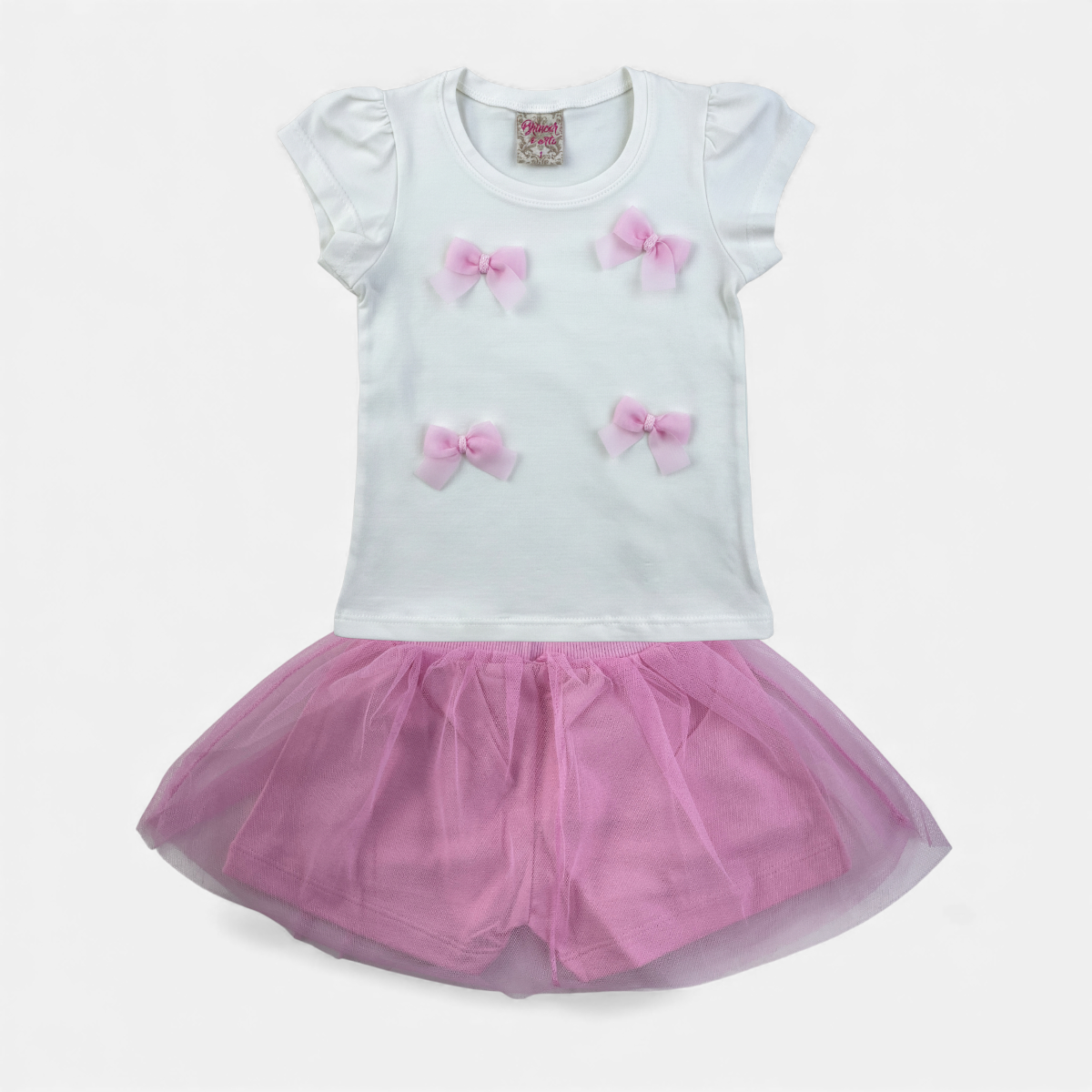 Conjunto Feminino Brincar e Arte Lacinhos