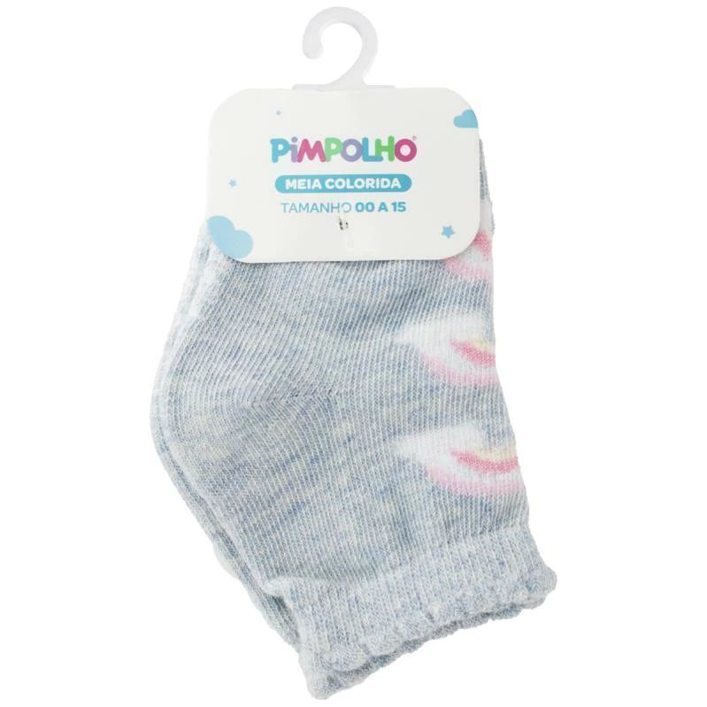 Meia Cano Alto Feminina Pimpolho Colorida 00 ao 15