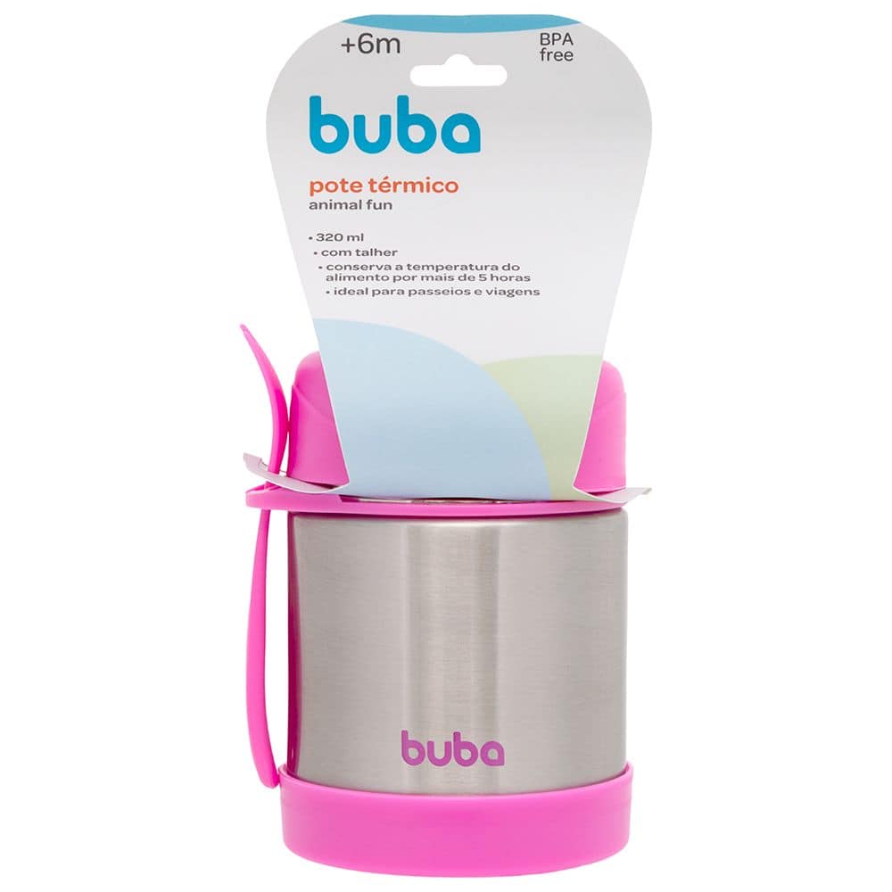 Pote Térmico Buba  Aço Inoxidável Com Colher +6M