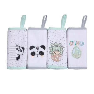 Paninho De Boca Papi Friends Panda E Dino 4  Peças  38X36CM