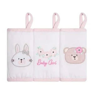 Babete Gifts Papi Friends Coelho E Ursa 3 Peças 40X40CM