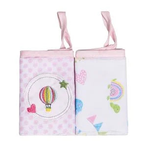 PANINHO DE BOCA KARINHO SOLZINHO 2 PCS - ROSA - 32X32CM