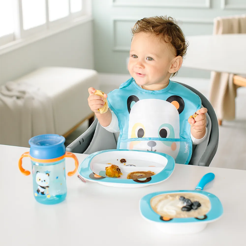 Kit Talheres Infantil Buba Zoo Inox Garfo e Colher com Apoio Higiênico +6 Meses 2 peças