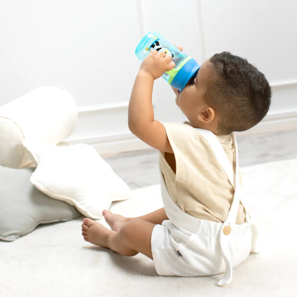 Copo de Treinamento 360 Buba Zoo 300 ml Antivazamento com Alça +12 Meses