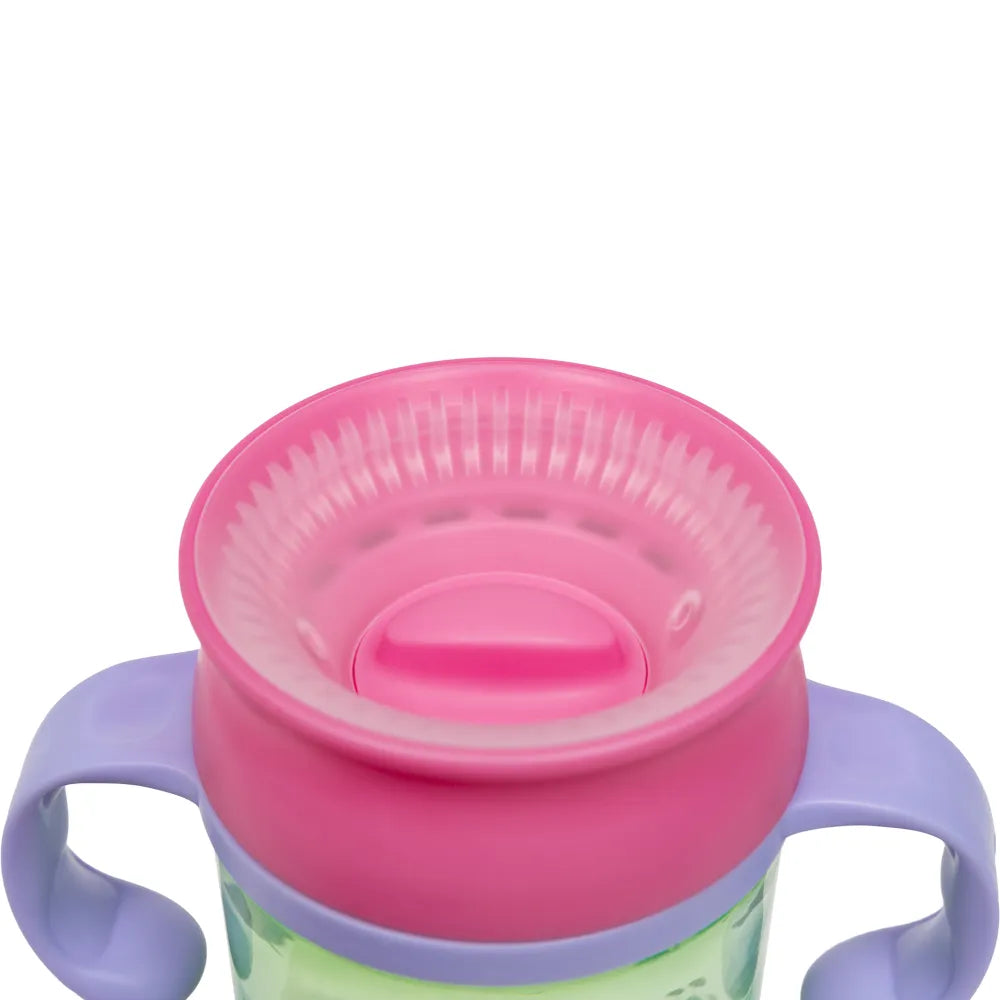 Copo de Treinamento 360 Buba Zoo 300 ml Antivazamento com Alça +12 Meses