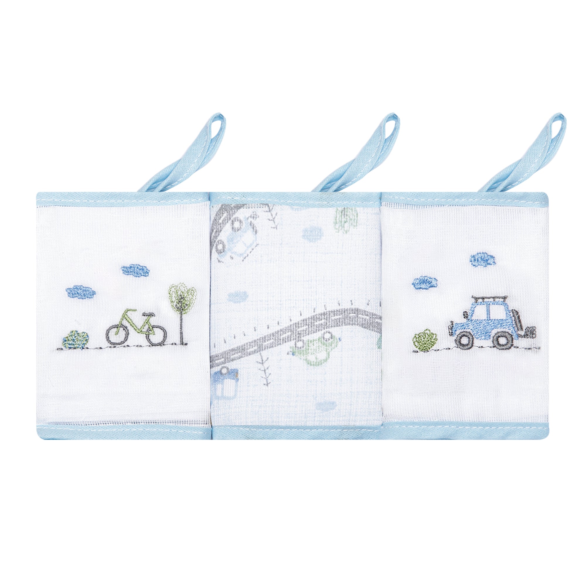 Babete Papizinha Bordada E Estampada 3 Peças