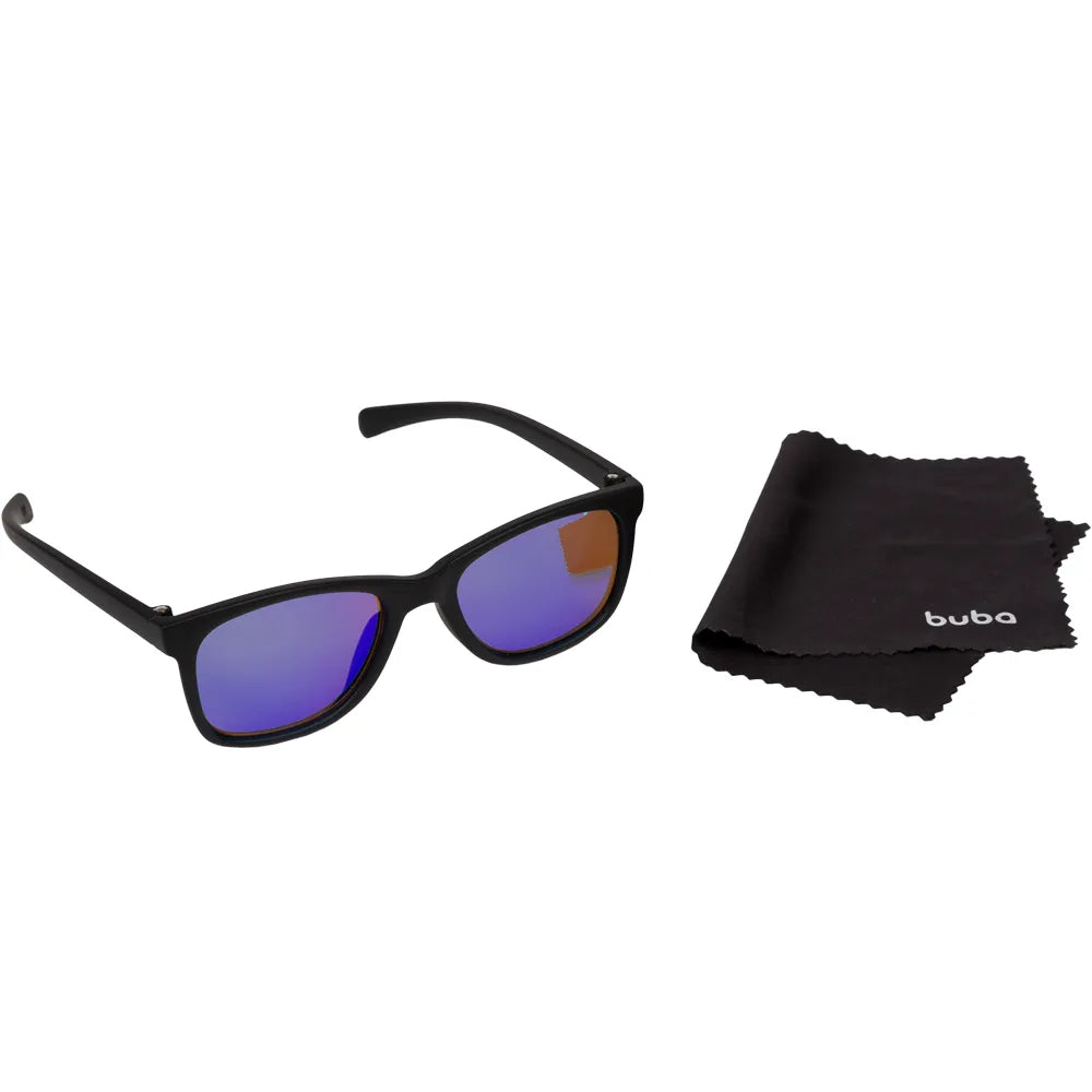 Óculos de Sol Infantil Buba Preto com Armação Flexível e Proteção UVA/UVB