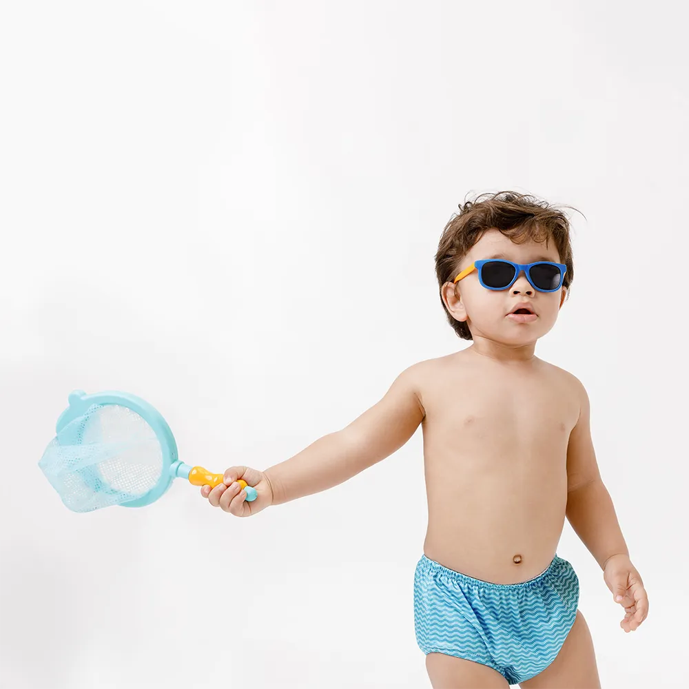 Óculos de Sol Infantil Buba Azul com Armação Flexível e Proteção UVA/UVB