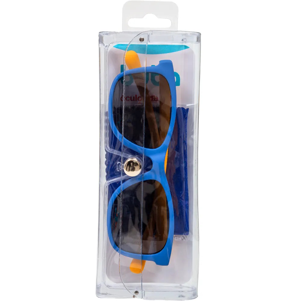 Óculos de Sol Infantil Buba Azul com Armação Flexível e Proteção UVA/UVB
