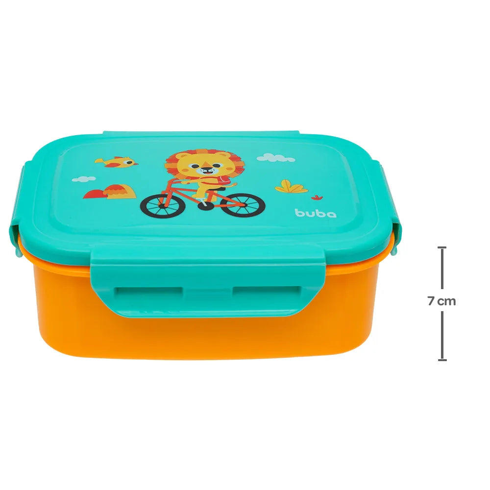 Pote Bentô Box Buba Zoo 600 ml em Aço Inox com Divisória