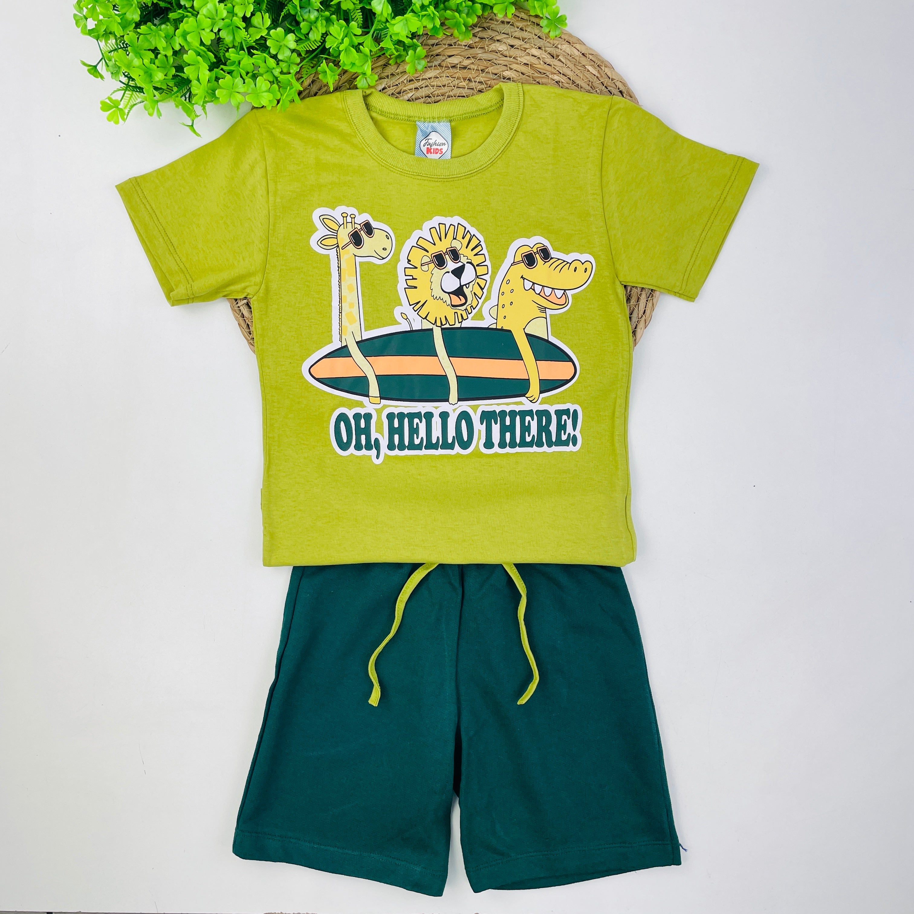 Conjunto Fashion Kids Infantil Masculino Oh Hello There