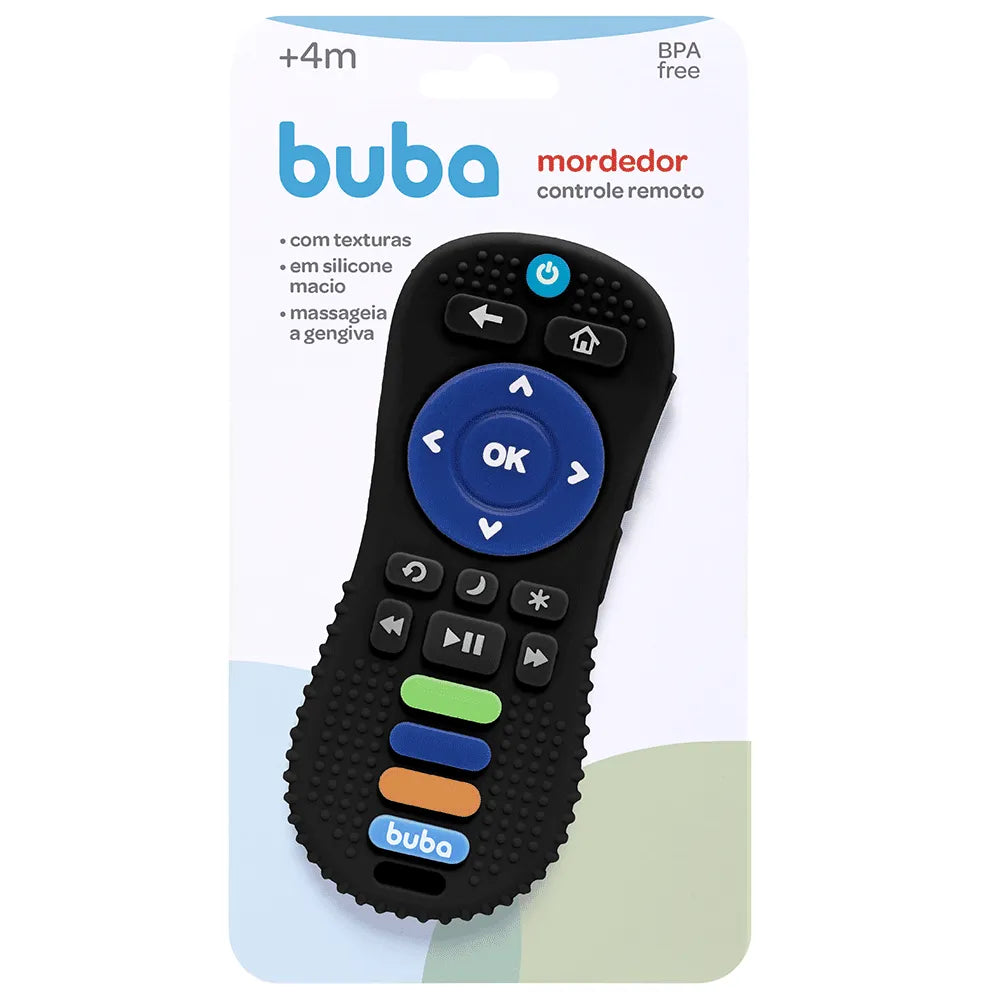 Mordedor Infantil Buba Controle Remoto em Silicone com Texturas 4M+