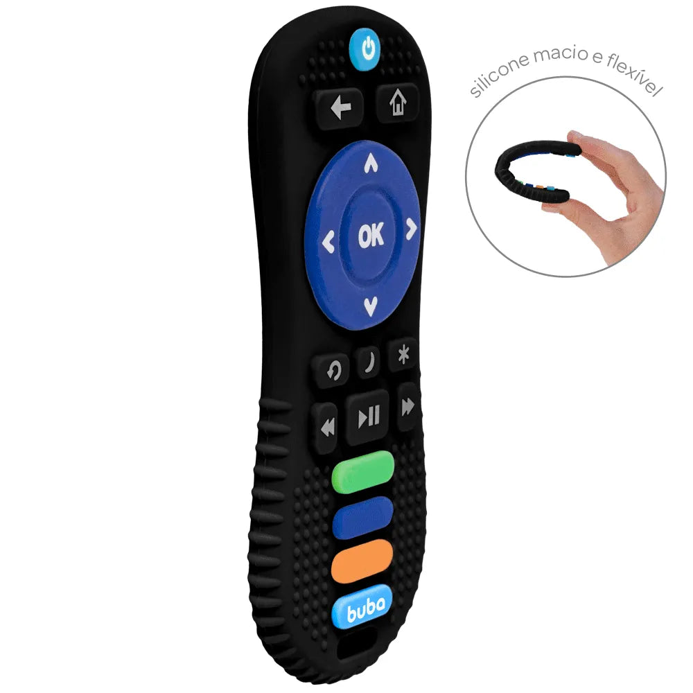 Mordedor Infantil Buba Controle Remoto em Silicone com Texturas 4M+