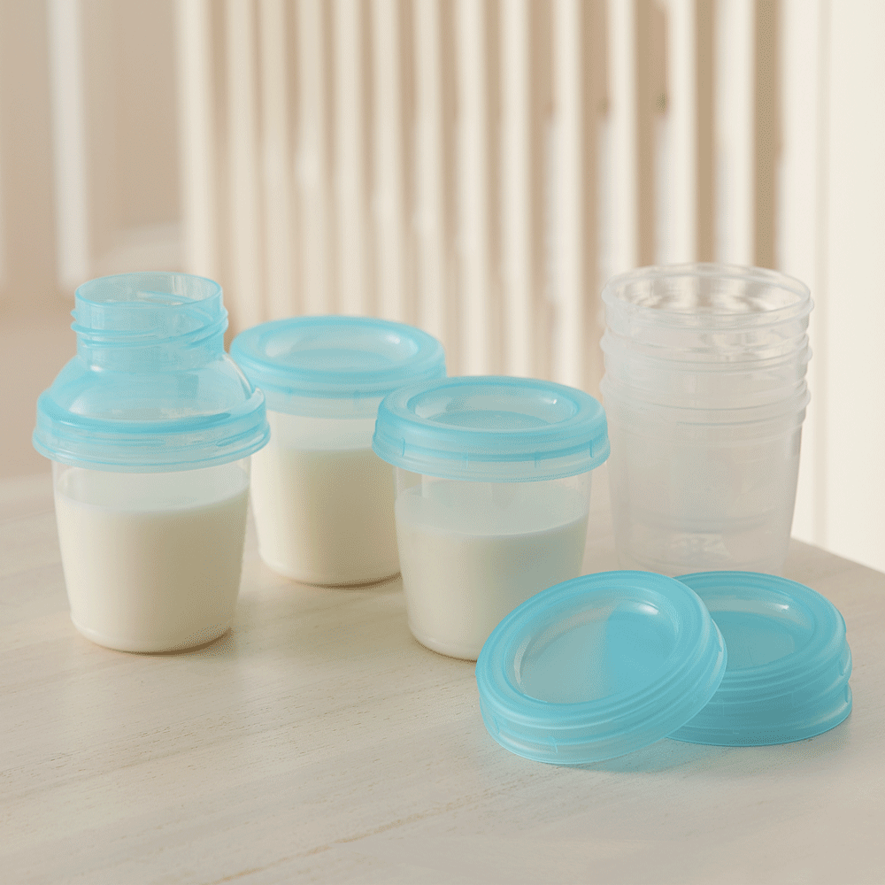 Kit De Potes Buba Para Armazenar Leite Com 6 Unidades