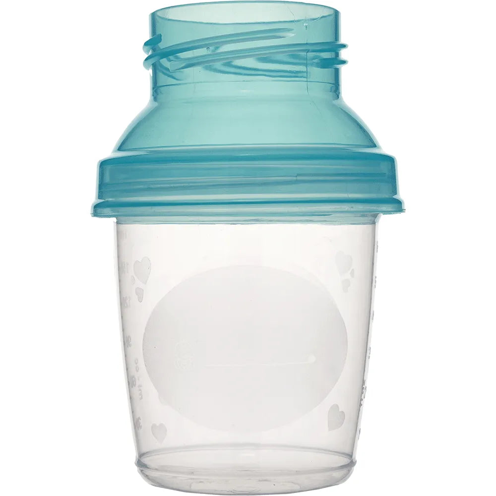 Kit 6 Potes Buba para Armazenar Leite Materno 180ml com Adaptador