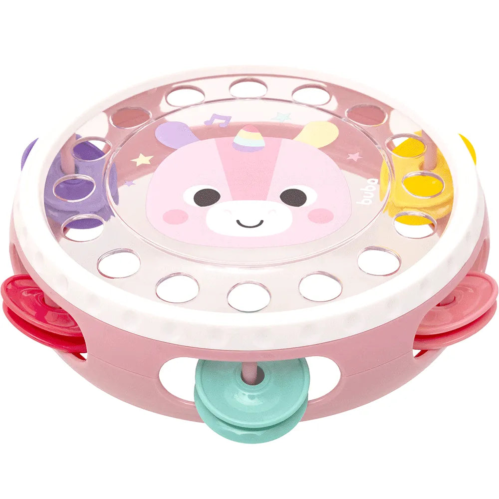 Meu Primeiro Pandeiro Buba Zoo Instrumento Musical Infantil 12 Meses+