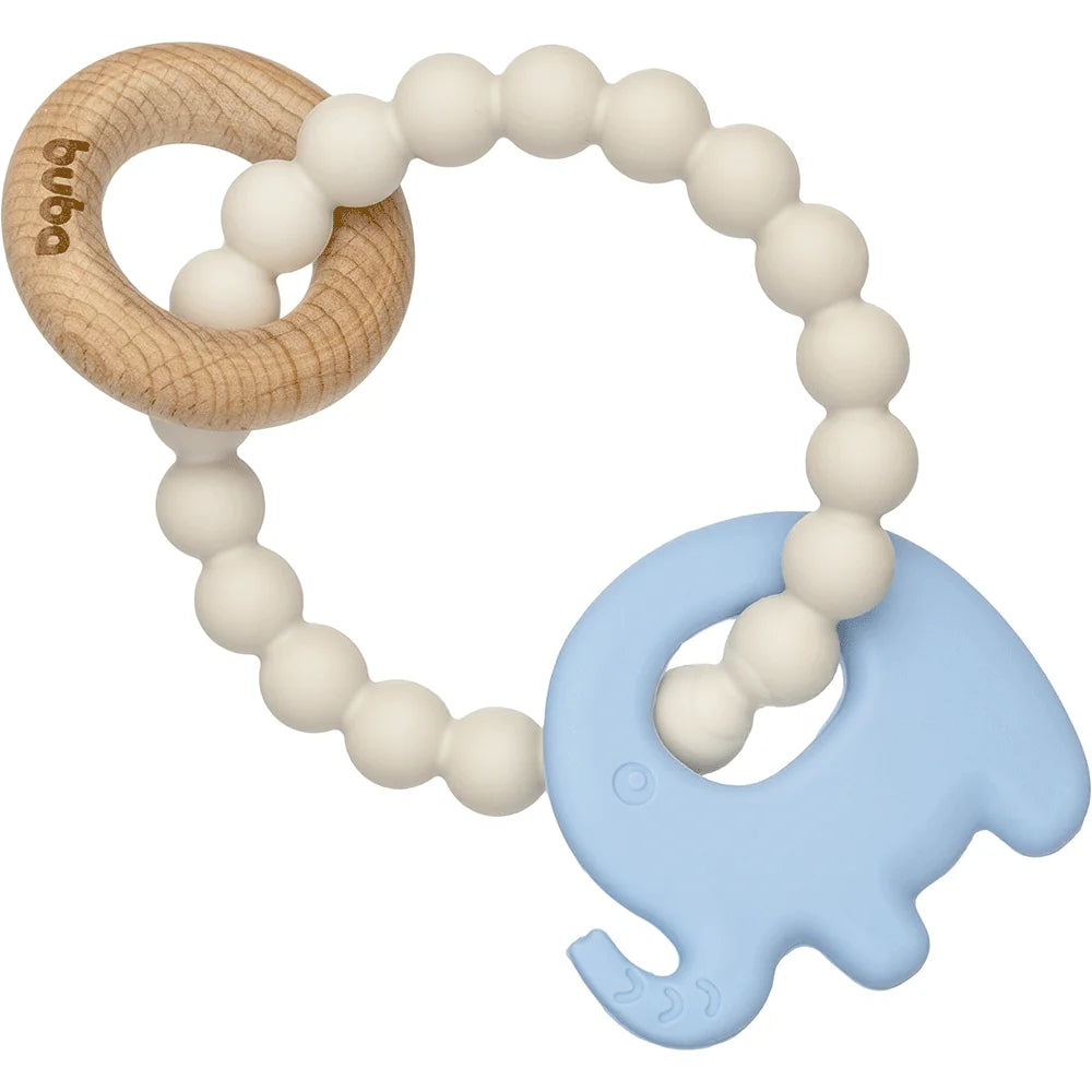 Mordedor Buba Elefante Em Silicone e Bambu +4M