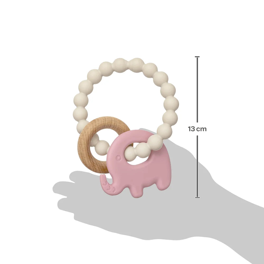 Mordedor Buba Elefante Em Silicone e Bambu +4M