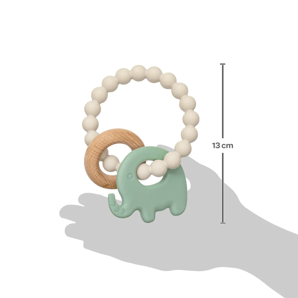 Mordedor Buba Elefante Em Silicone e Bambu +4M