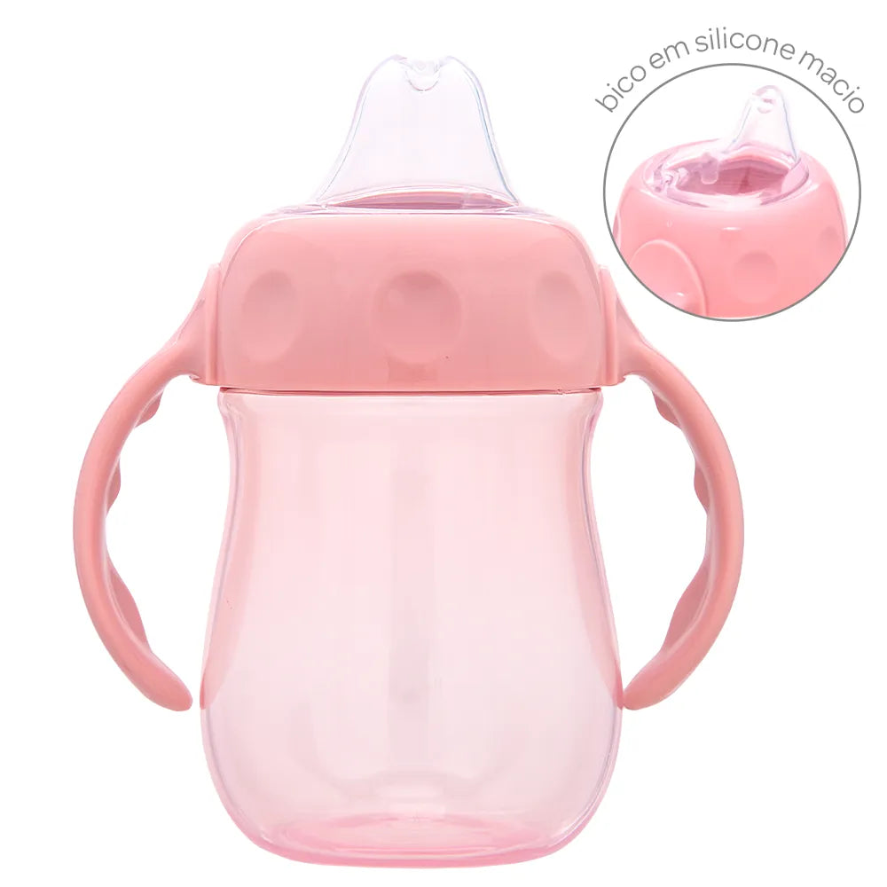 Copo de Treinamento Infantil Buba com Alça 160 ml Bico de Silicone