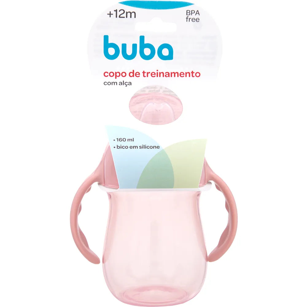 Copo de Treinamento Infantil Buba com Alça 160 ml Bico de Silicone