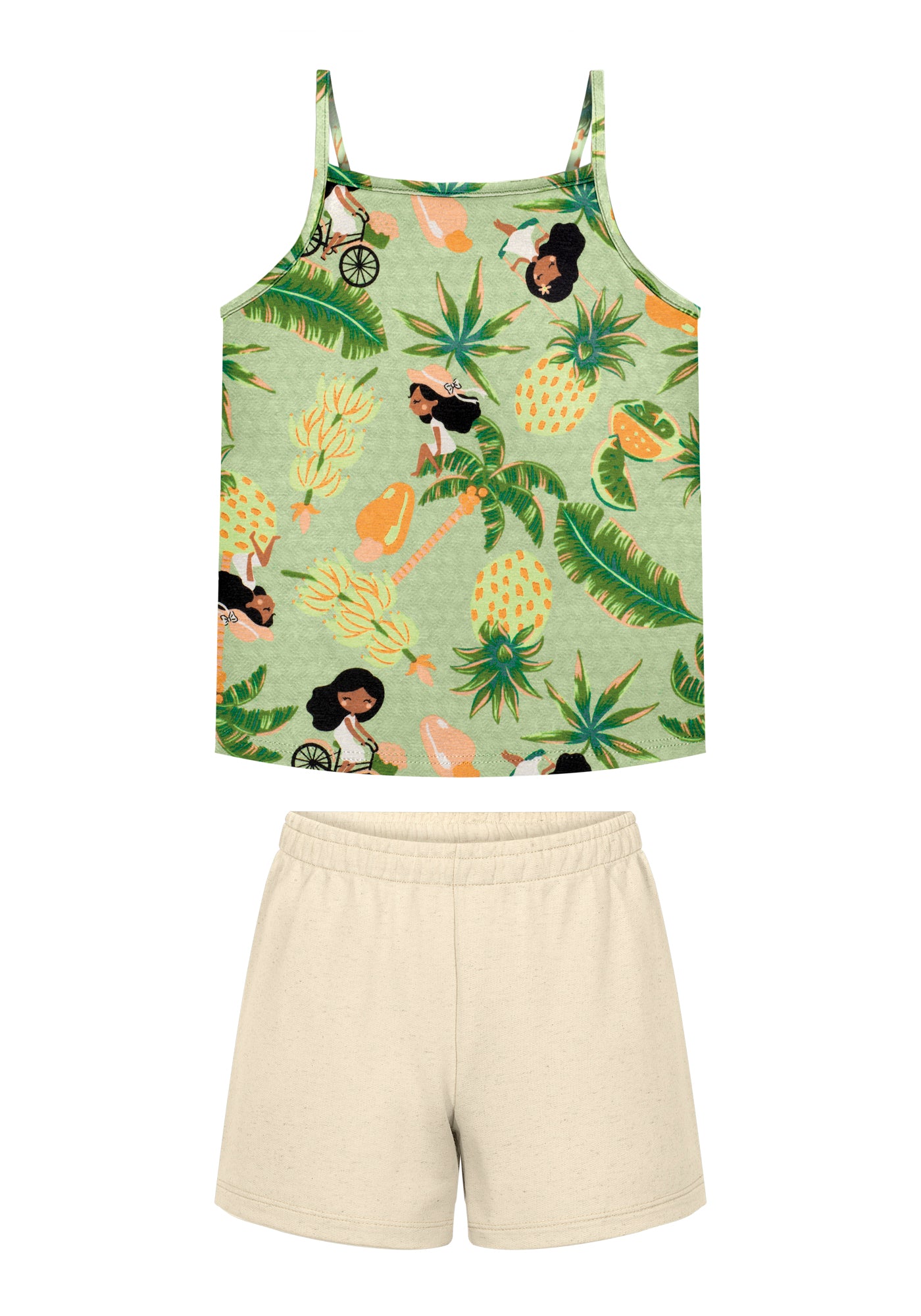 Conjunto Alakazoo Infantil Menina Tropical Bonecas