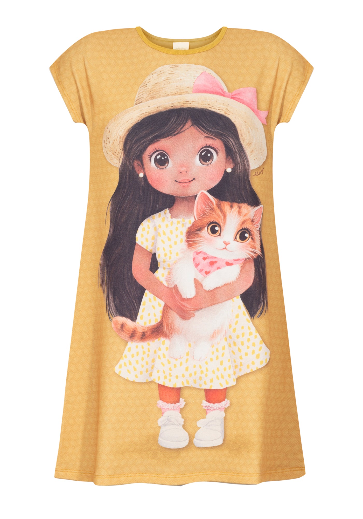 Vestido Alakazoo Infantil Menina e o Gatinho