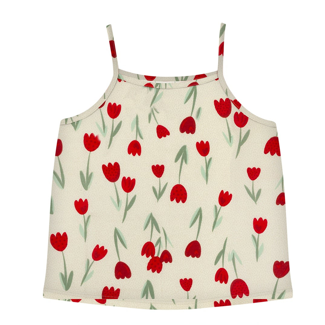 Conjunto Infantil Feminino Alakazoo Tulipas Blusa Alcinha e Short