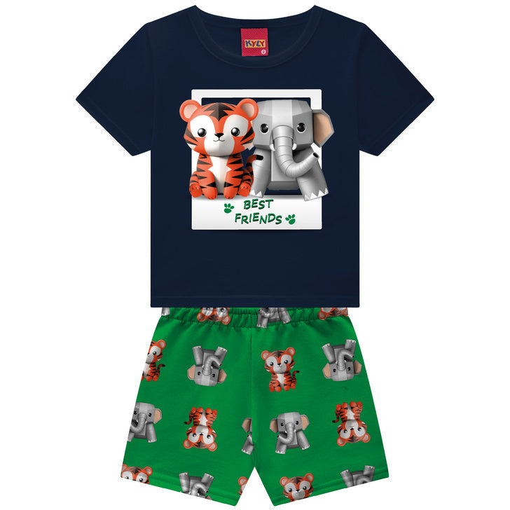 Conjunto Kyly Infantil Menino Best Friend Conforto e Estilo