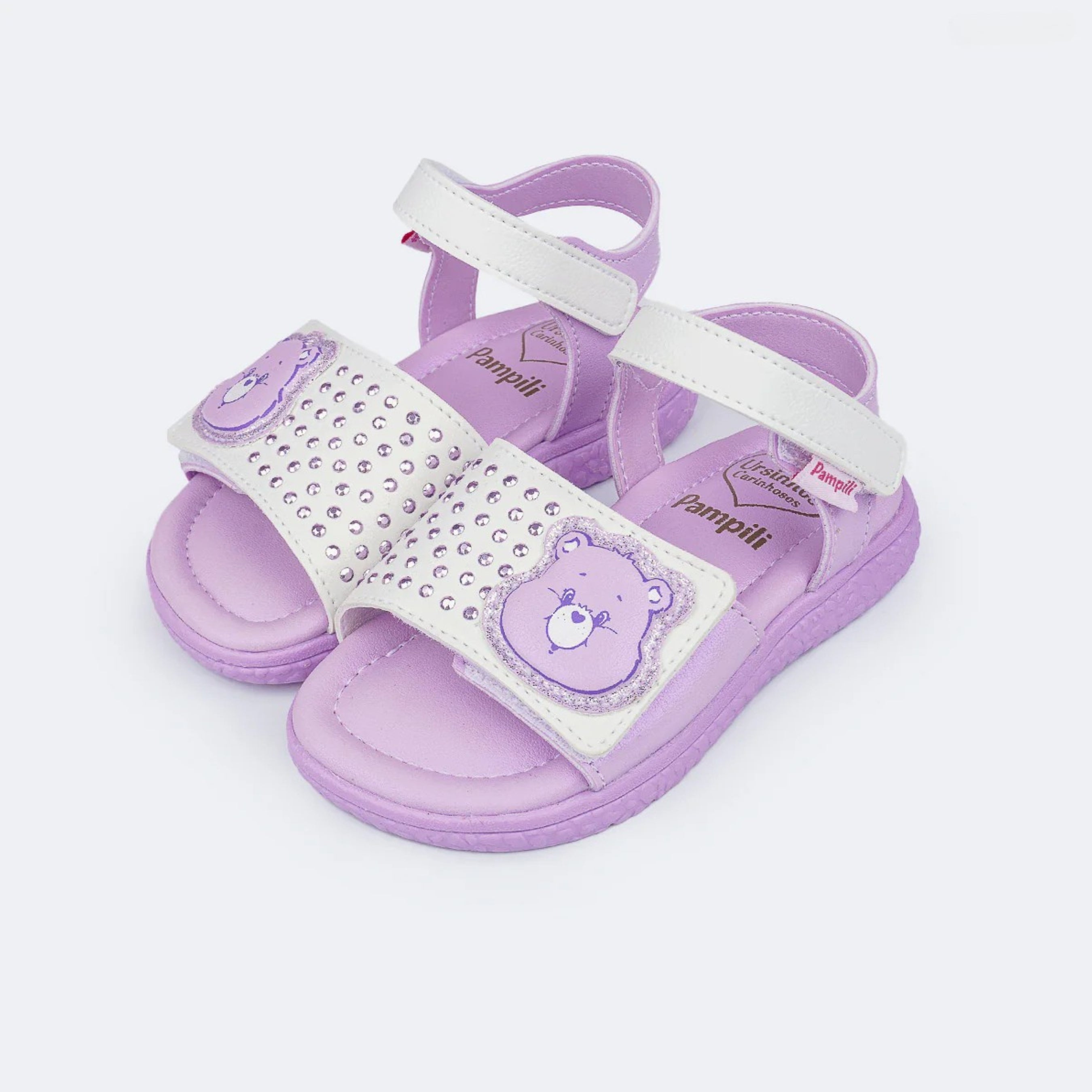Sandália Infantil Pampili Bia Ursinhos Carinhosos Calce Fácil