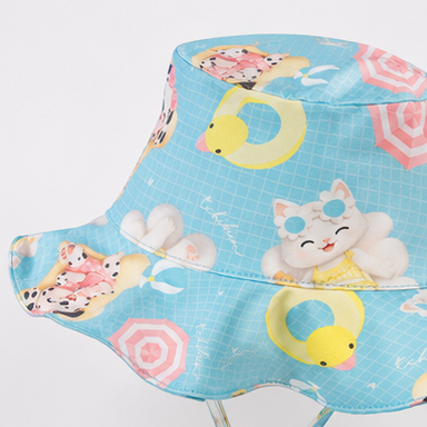 Maiô Manga Longa Infantil Baby Kamylus Tchibum Cachorrinha com Chapéu Proteção UV 50+ Dri-Fit