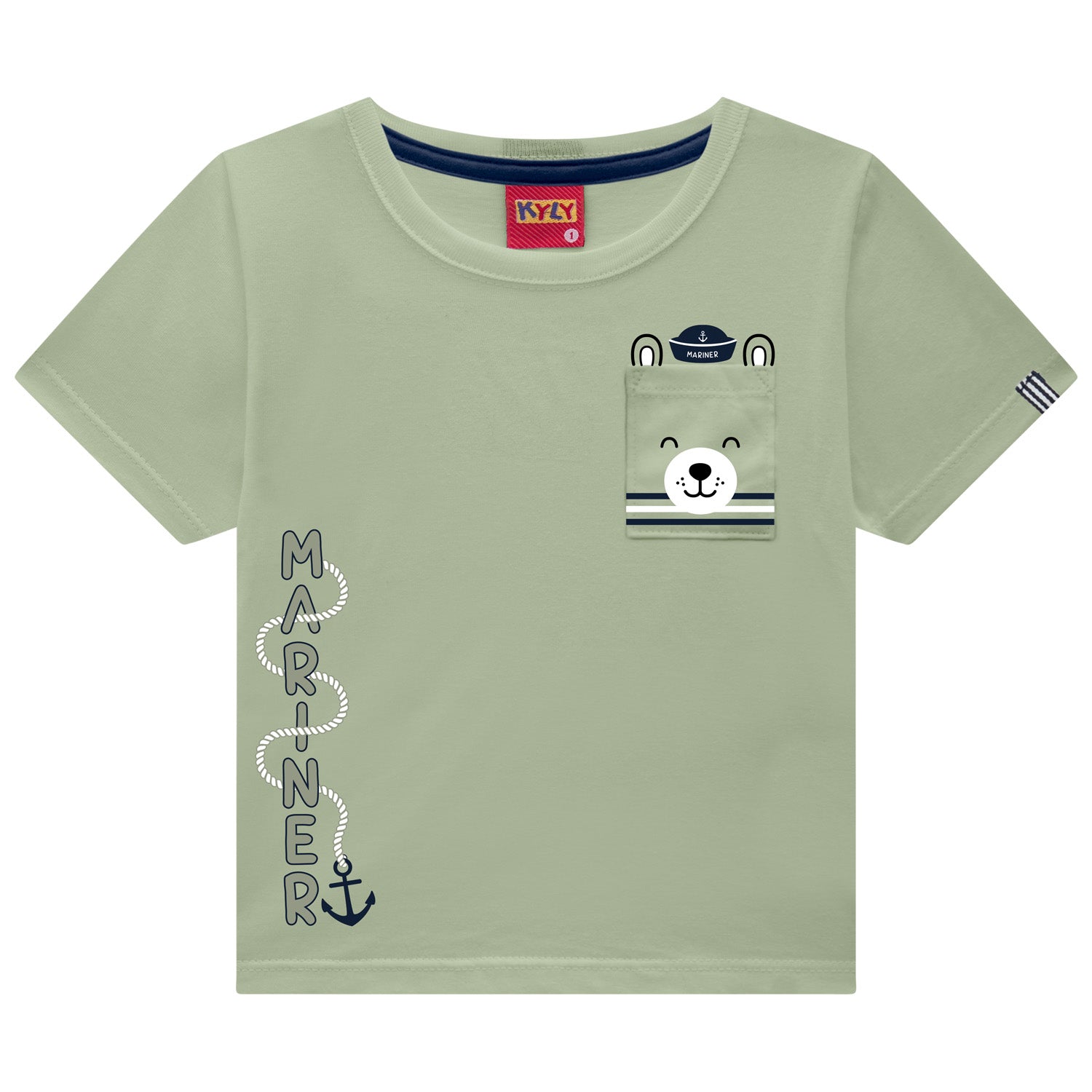Camiseta Infantil Masculina Kyly Urso Marinheiro