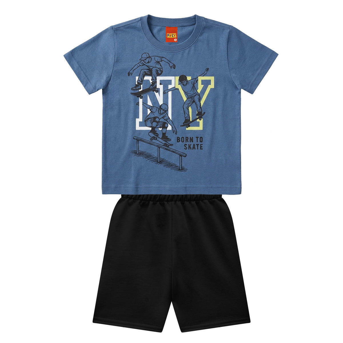 Conjunto Infantil Masculino Kyly T-Shirt Estampada e Calções