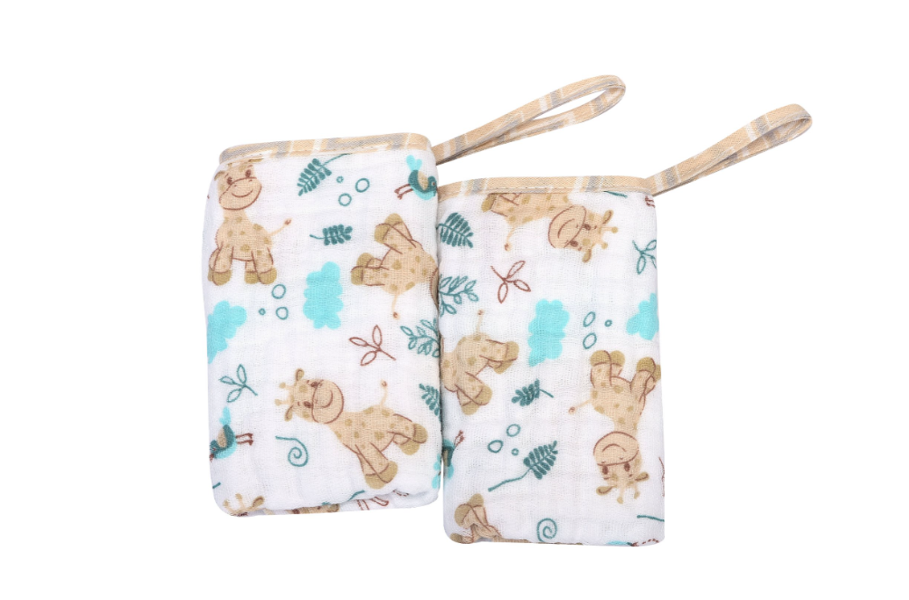 Pano de Boca Soft Dengo Estampado Enxoval Unissex 2 Peças