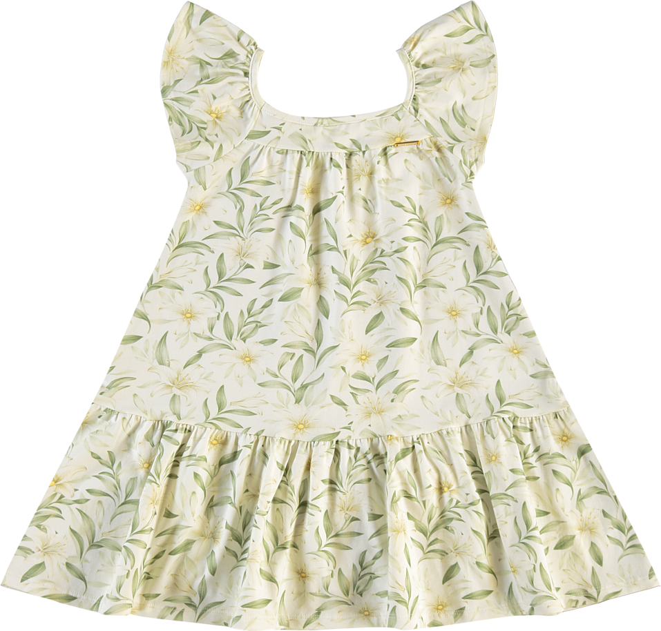 Vestido Infantil Pulla Bulla Estampa Digital Floral – Conforto, Delicadeza e Estilo