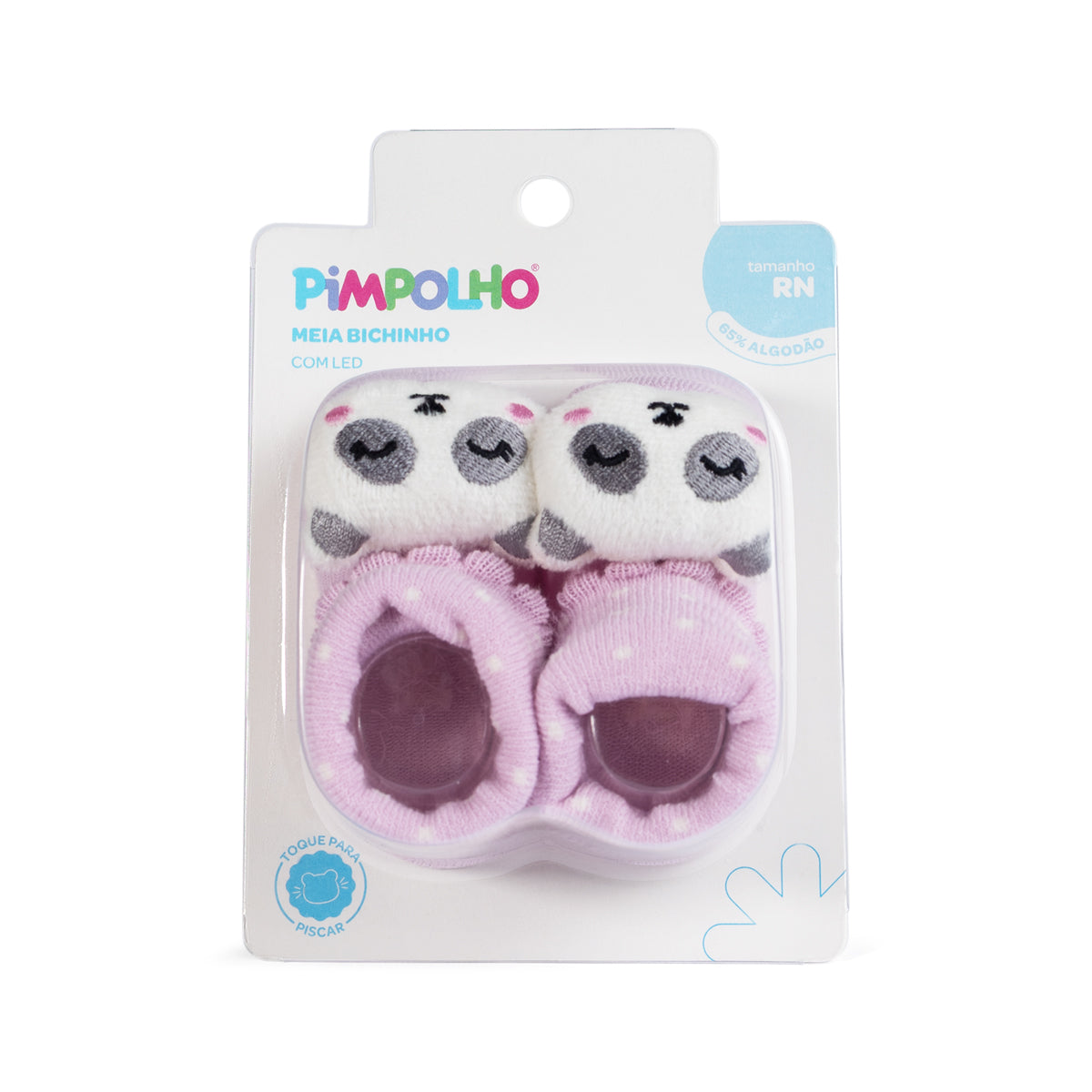 Meia Infantil Feminina Pimpolho Bichinho com LED Interativo RN