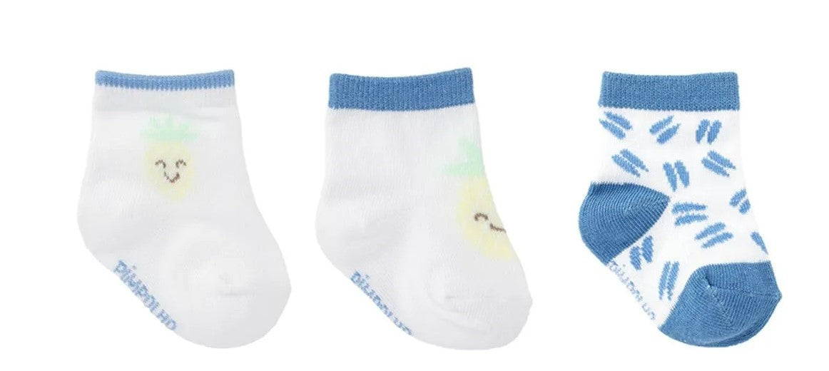 Kit Meia Infantil Masculina Pimpolho Recém Nascido Colorida Com 3 Pares