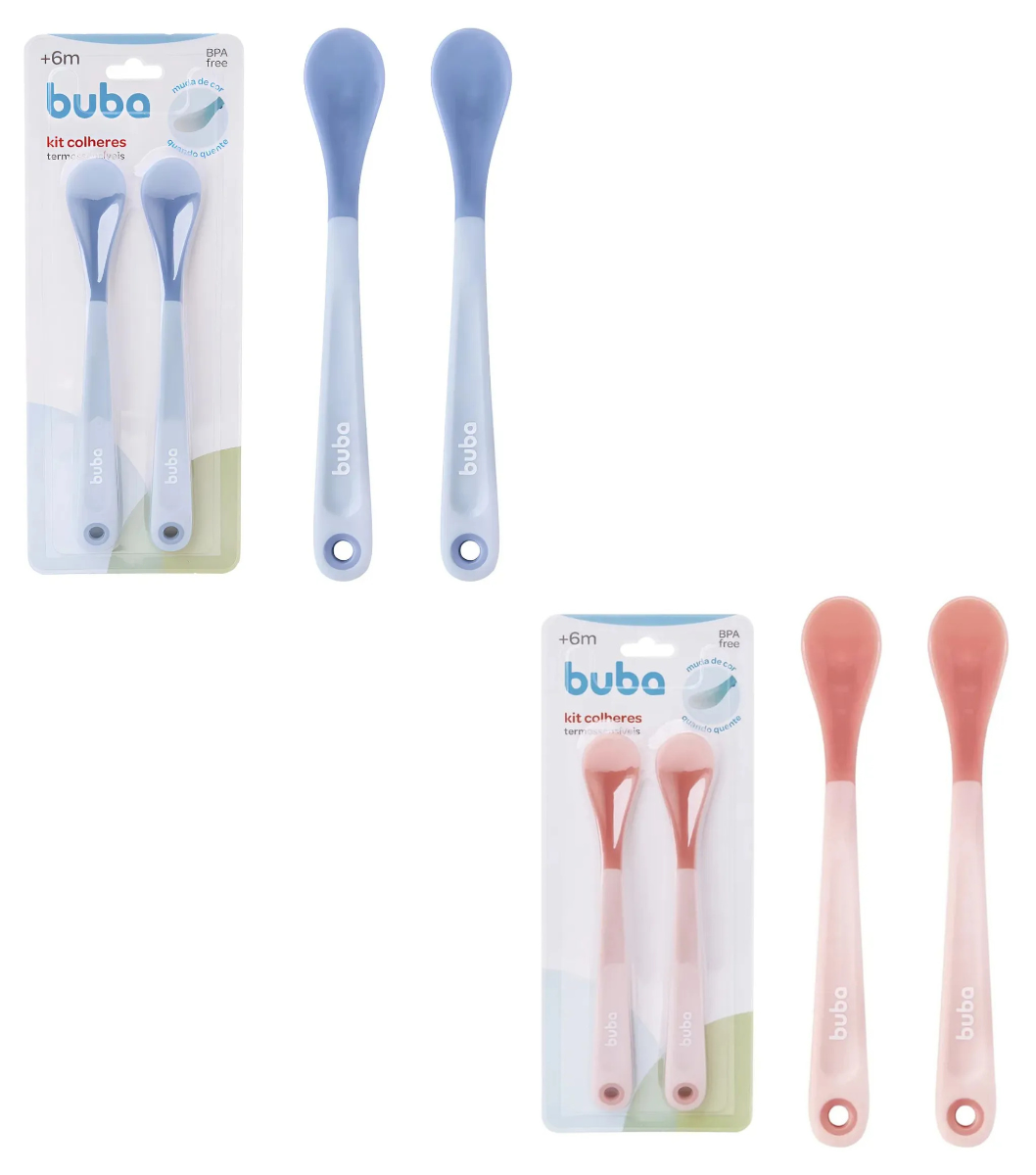 Kit de Colheres Termossensíveis Buba – 2 Peças | +6 Meses