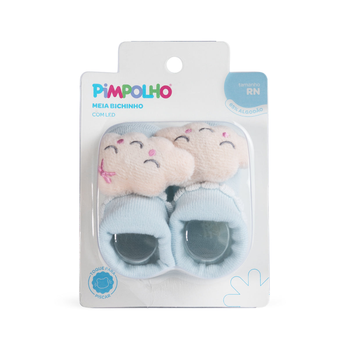 Meia Infantil Feminina Pimpolho Bichinho com LED Interativo RN