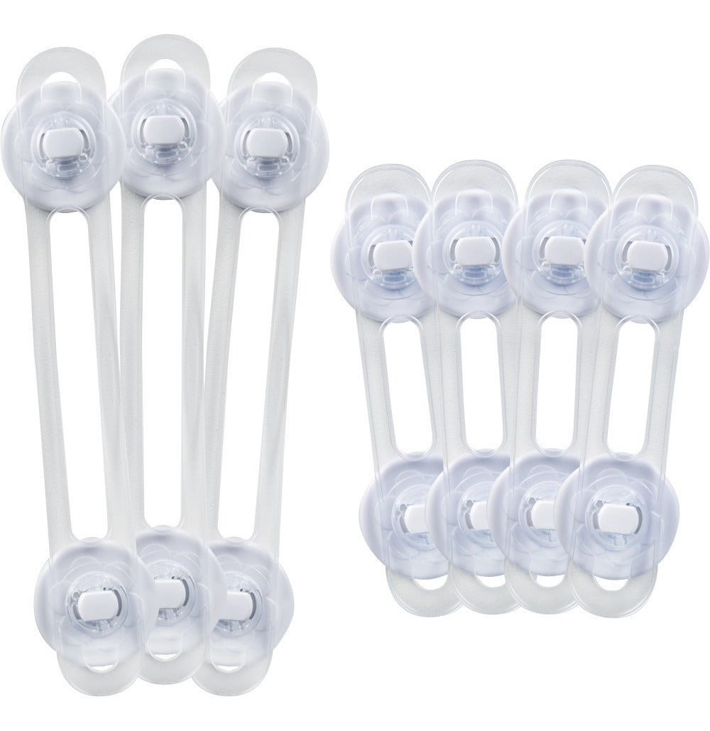 Kit 7 Travas Flexíveis Buba Portas e Gavetas Segurança Infantil