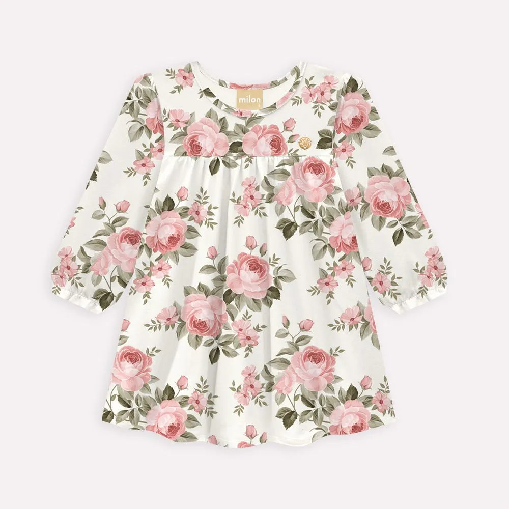 Vestido Manga Longa Milon Floral
