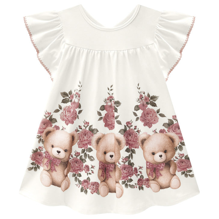 Vestido Milon Infantil Menina Ursinhos