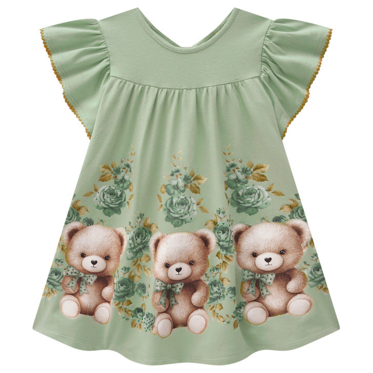Vestido Milon Infantil Menina Ursinhos