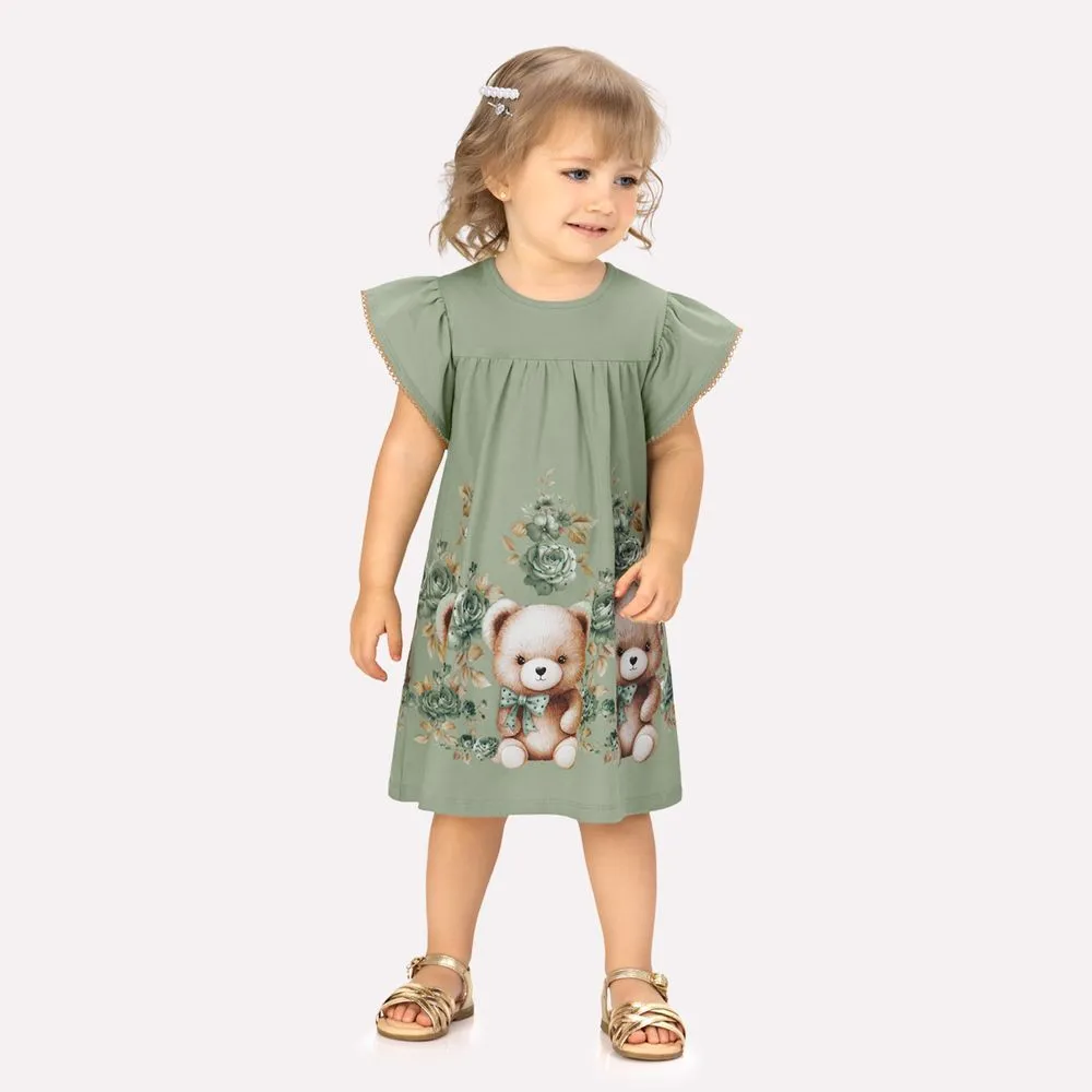 Vestido Milon Infantil Menina Ursinhos